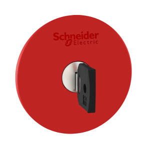 Schneider Electric 22mm Operator - Non-Illuminated E-Stop; Red Mushroom - 60mm; Standard - Metal; w/out Contacts; Key-to-Reset - Trigger Action